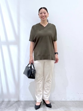 「アイテム（ニット/セーター）」を使った、はつなさん（レディース・158cm・30代）の夏コーディネート