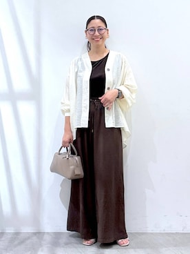 「アイテム（タンクトップ）」を使った、はつなさん（レディース・158cm・30代）の夏コーディネート