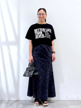 「アイテム（スカート）」を使った、はつなさん（レディース・158cm）の夏コーディネート