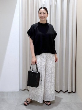 「Elura（エルーラ）のアイテム」を使った、はつなさん（レディース・158cm）の夏コーディネート