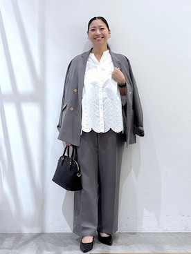 「アイテム（テーラードジャケット）」を使った、はつなさん（レディース・158cm・30代）の秋コーディネート