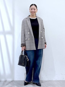 「Elura（エルーラ）のアイテム」を使った、はつなさん（レディース・158cm）の冬コーディネート