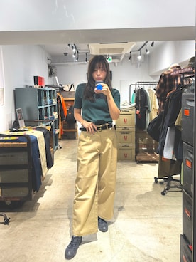 「アイテム（チノパンツ）」を使った、reiさん（レディース・168cm）の夏コーディネート