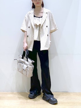 「LAKOLE（ラコレ）のアイテム」を使った、みーやん。さん（レディース・161cm）の春コーディネート