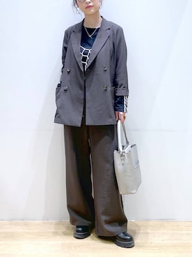 「LAKOLE（ラコレ）のアイテム（ブーツ）」を使った、みーやん。さん（レディース・161cm）の冬コーディネート
