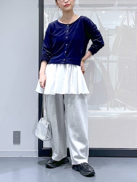 「アイテム（シュシュ）」を使った、みーやん。さん（レディース・161cm）の秋コーディネート