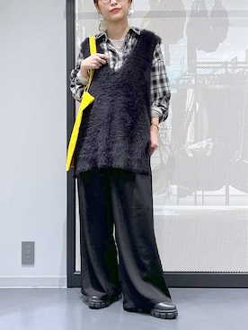 「アイテム（シュシュ）」を使った、みーやん。さん（レディース・161cm）の秋コーディネート