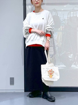 「アイテム（エコバッグ/サブバッグ）」を使った、みーやん。さん（レディース・161cm）の秋コーディネート