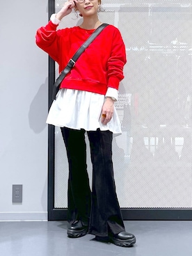 「アイテム（シュシュ）」を使った、みーやん。さん（レディース・161cm）の秋コーディネート