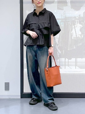 「アイテム（シュシュ）」を使った、みーやん。さん（レディース・161cm）の夏コーディネート
