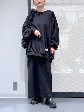 「アイテム（シュシュ）」を使った、みーやん。さん（レディース・161cm）の秋コーディネート