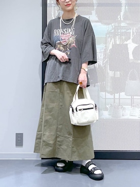 「LEPSIM（レプシィム）のアイテム」を使った、みーやん。さん（レディース・161cm）の夏コーディネート