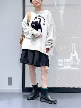 「アイテム（レインシューズ）」を使った、みーやん。さん（レディース・161cm）の秋コーディネート