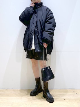 「LAKOLE（ラコレ）のアイテム（その他アウター）」を使った、みーやん。さん（レディース・161cm）の秋コーディネート