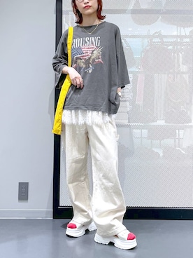 「LAKOLE（ラコレ）のステンレス華奢チェーンネックレス2 / 114407（ネックレス、その他）」を使った、みーやん。さん（レディース・161cm）の夏コーディネート