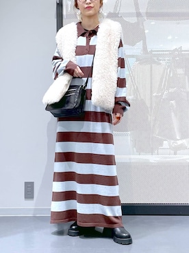 「アイテム（ピアス（両耳用））」を使った、みーやん。さん（レディース・161cm）の冬コーディネート