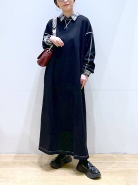 「アイテム（シュシュ、オレンジ系）」を使った、みーやん。さん（レディース・161cm）の秋コーディネート