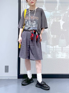 「高見え」｜「アイテム（財布/小物）」を使った、みーやん。さん（レディース・161cm）の夏コーディネート
