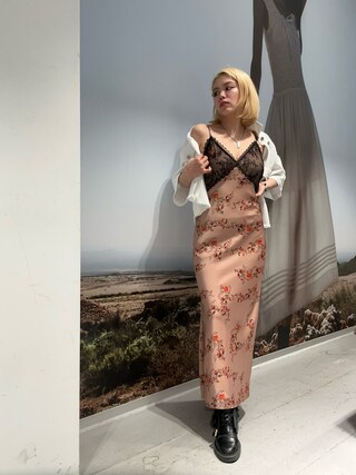 オールセインツ　ALLSAINTS プリーツスリップドレス　ミディ丈 ALLSAINTS ワンピース SPARK 2-IN-1 PLEATED MAXI DRESS