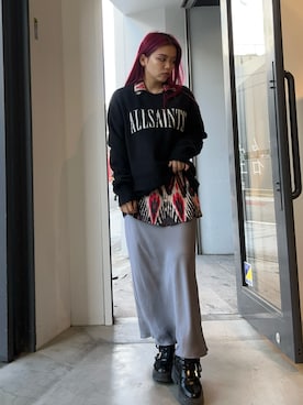 「ボーイフレンドシャツ」｜Kylie(カイリー)さん（レディース・152cm）の春コーディネート