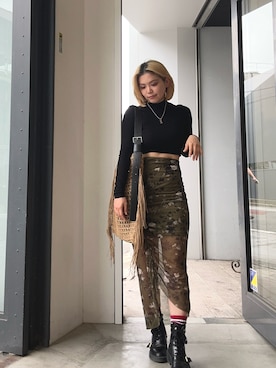 ALLSAINTS（オールセインツ）の「ULLA MESH DRAPED KORA MIDI