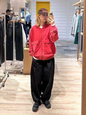 「GLOSTER（グロスター）のアイテム」を使った、Maikaさん（レディース・163cm）の秋コーディネート