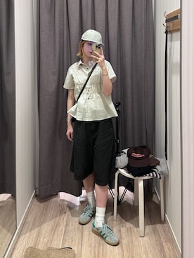 「GLOSTER（グロスター）のアイテム」を使った、Maikaさん（レディース・163cm）の春コーディネート