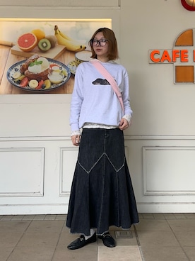 「GLOSTER（グロスター）のアイテム」を使った、Maikaさん（レディース・163cm）の春コーディネート