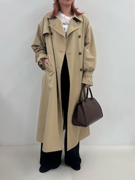 「アイテム（トレンチコート）」を使った、Maikaさん（レディース・163cm）の夏コーディネート