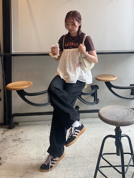 「レースブラウス」｜Maikaさん（レディース・163cm）の夏コーディネート