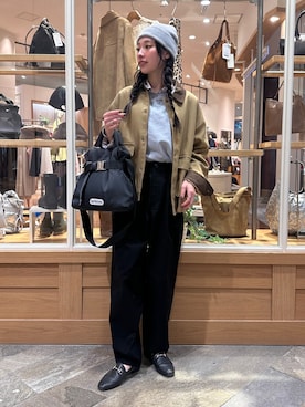 「アイテム（ブルゾン）」を使った、Maikaさん（レディース・163cm・20代）の秋コーディネート