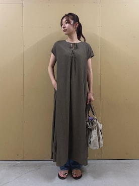 「カーブデニム」｜Maikaさん（レディース・163cm）の夏コーディネート