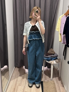 「アイテム（チャーム）」を使った、Maikaさん（レディース・163cm）の春コーディネート