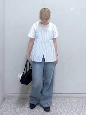 「FREE'S MART（フリーズマート）のアイテム」を使った、nanakaさん（骨格ストレート・レディース・158cm）の夏コーディネート