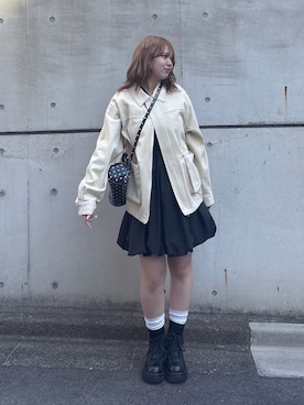 「FREE'S MART（フリーズマート）のアイテム（その他アウター）」を使った、nanakaさん（レディース・158cm）の冬コーディネート
