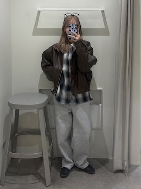 「FREE'S MART（フリーズマート）のアイテム（ブルゾン）」を使った、nanakaさん（レディース・158cm）の冬コーディネート