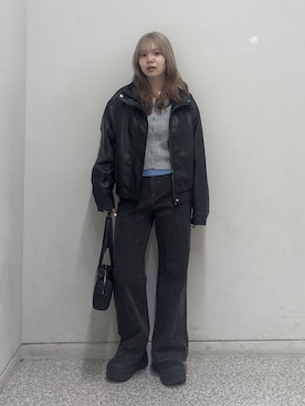 「FREE'S MART（フリーズマート）のアイテム（ジャケット/アウター）」を使った、nanakaさん（レディース・158cm）の春コーディネート