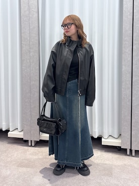 「FREE'S MART（フリーズマート）のアイテム（ブルゾン）」を使った、nanakaさん（レディース・158cm）の春コーディネート
