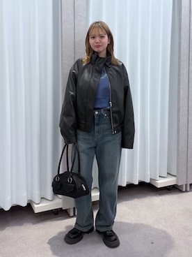 「FREE'S MART（フリーズマート）のアイテム（スウェット）」を使った、nanakaさん（レディース・158cm）の冬コーディネート