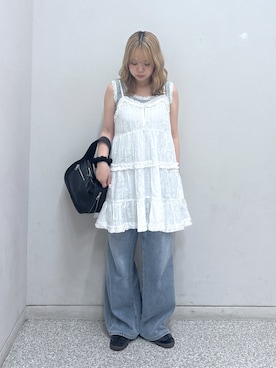 「FREE'S MART（フリーズマート）のアイテム（ワンピース）」を使った、nanakaさん（レディース・158cm）の夏コーディネート