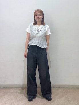 「アイテム（ベスト、シルバー系）」を使った、nanakaさん（レディース・158cm）の夏コーディネート