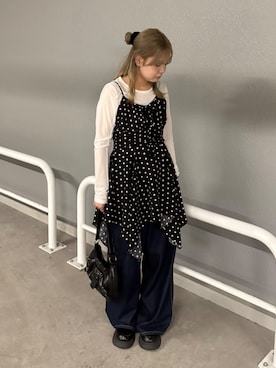 「FREE'S MART（フリーズマート）のアイテム（ワンピース/ドレス）」を使った、nanakaさん（レディース・158cm）の秋コーディネート