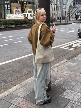 「FREE'S MART（フリーズマート）のアイテム（ジャケット/アウター）」を使った、nanakaさん（レディース・158cm）の春コーディネート