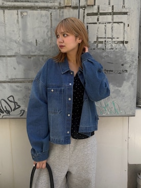 「FREE'S MART（フリーズマート）のアイテム（ジャケット/アウター）」を使った、nanakaさん（レディース・158cm）の春コーディネート