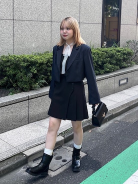 「FREE'S MART（フリーズマート）のアイテム（スカート）」を使った、nanakaさん（レディース・158cm）の秋コーディネート