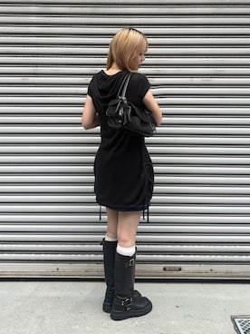 「アイテム（デニムスカート）」を使った、nanakaさん（レディース・158cm）の夏コーディネート