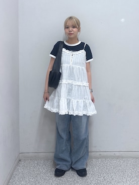 「FREE'S MART（フリーズマート）のアイテム」を使った、nanakaさん（骨格ストレート・レディース・158cm）の夏コーディネート