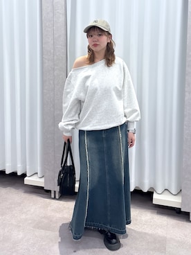 「FREE'S MART（フリーズマート）のアイテム（スウェット）」を使った、nanakaさん（レディース・158cm）の冬コーディネート