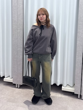 「FREE'S MART（フリーズマート）のアイテム（スウェット）」を使った、nanakaさん（レディース・158cm）の冬コーディネート