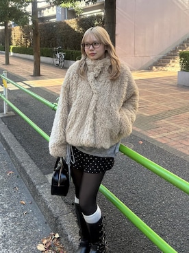 「FREE'S MART（フリーズマート）のアイテム（ブルゾン）」を使った、nanakaさん（レディース・158cm）の冬コーディネート